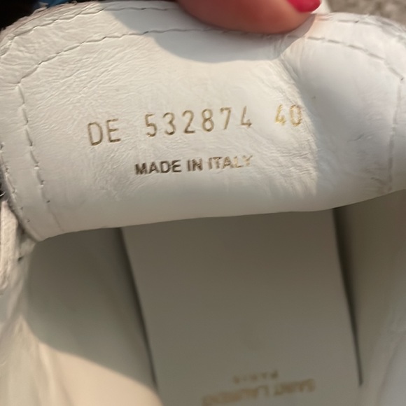 New without box.SAINT LAURENT HIGHTOP SNEAKERS SIZE 40 - Picture 9 of 10